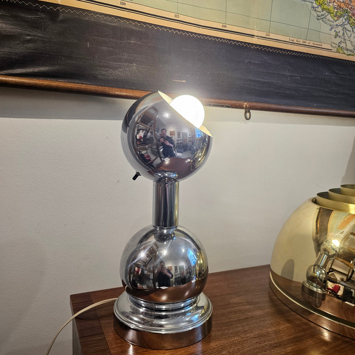 Space Age Chrome Table Lamp